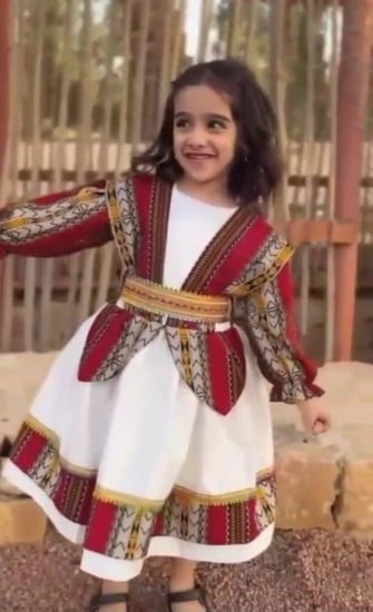 فستان بناتي بقماش سدو