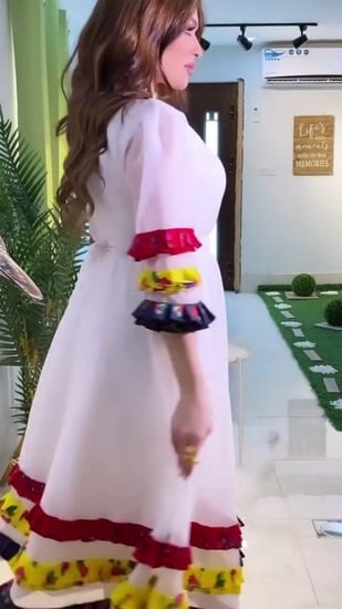 فستان نسائي بطبقات شالكي