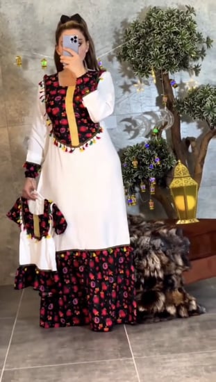 فستان شالكي نسائي وبناتي– تصميم مميز