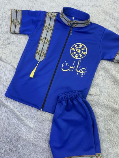 طقم التأسيس ابيض بتدخيلات السدو