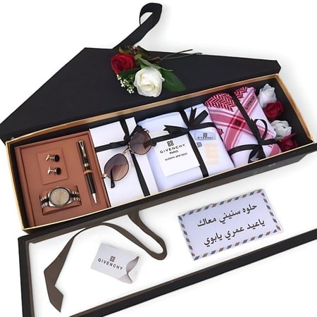 بوكسات فخمة للرجل العصري شماغ عالي الجودة نظارة ساعة قلم