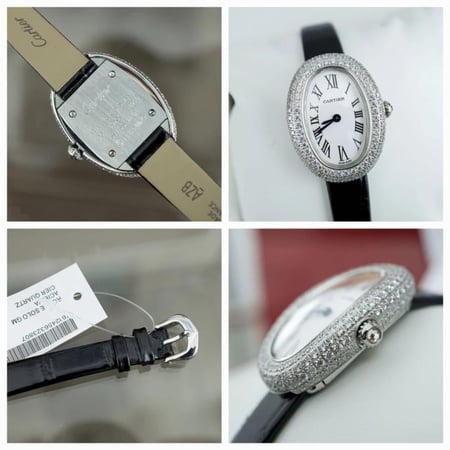 عرض ساعة نسائية حجم ميني مرصة بالزركون من الأصيل بروشز