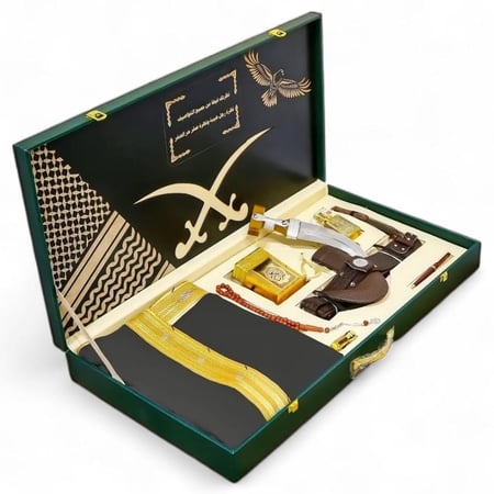 بوكس هدايا ملكي بشت خنجر مصحف مسبحة قلم