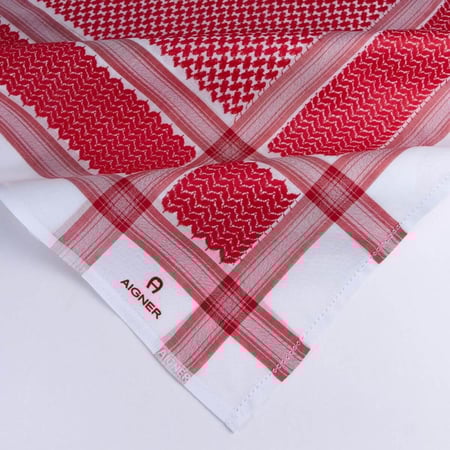 شماغ قطن انجليزي رجالي حياكة ماركة وعلبة فاخرة