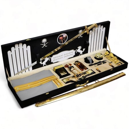 ساعة مصحف وعطر عود وبخور ودهن عود فاخر كربون وقلم ومسبحة مخصصة