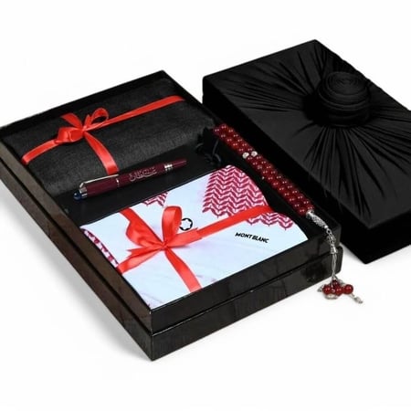 بوكس ملكي رجالي شماغ قماش شتوي سبحة قلم مخصص