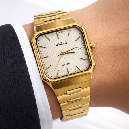 ساعة كاسيو CASIO MTP ابيض