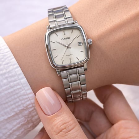 ساعة كاسيو CASIO MTP ابيض