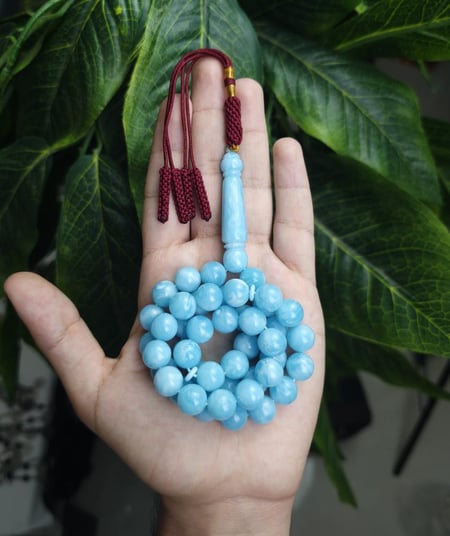 سبحة بكلايت سماوي مموج ملكي كركوشة