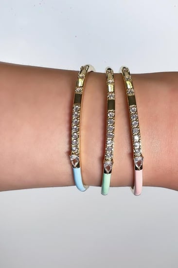 enamel bangle - green