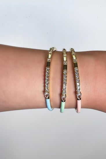enamel bangle - pink