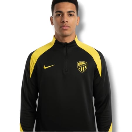 سويتر الاتحاد الأسود الجديد 2026 بخامة بوليستر أصلي بجميع المقاسات