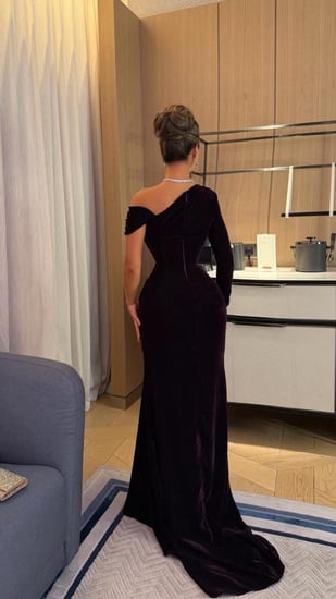 فستان سهره أوف شولدر لون ليلكي