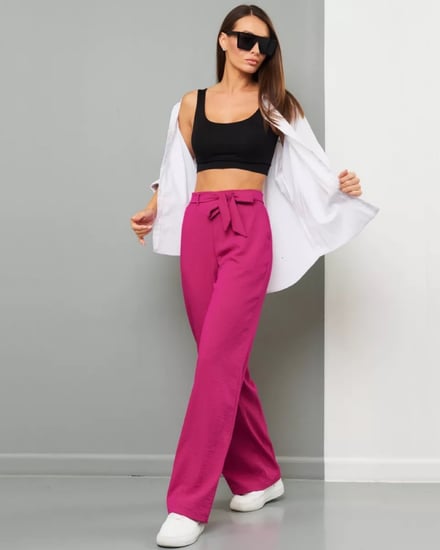 بنطال كاجوال مريح برباط خصر