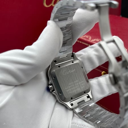 Santos de Cartier 41mm White Dial Watch - ساعه سانتوس دي كارتير 41mm ميناء ابيض