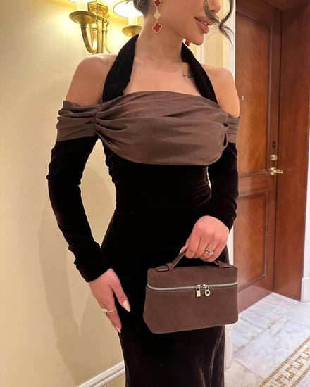 فستان مخمل امريكي ذيل ترتر