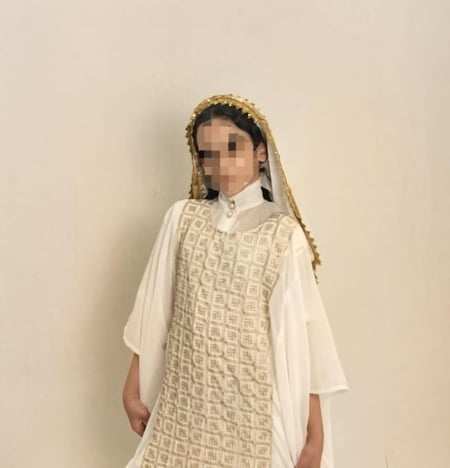 مسدح حجازي ابيض للاطفال