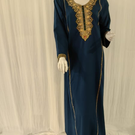 مخور نيلي - مخور اماراتي - جلابيه نسائي - مخورات - متجر جاما