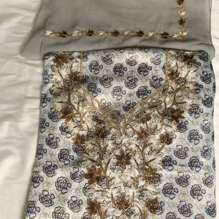 مخور مع طرحه رمادي - مخور - جلابيات - متجر جاما