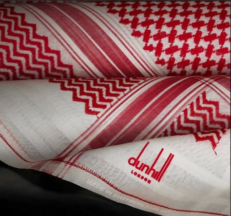 شماغ دنهل احمر وبيج