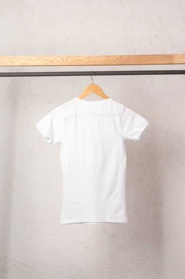 تيشيرت استرتش رجالي نصف كم دائري