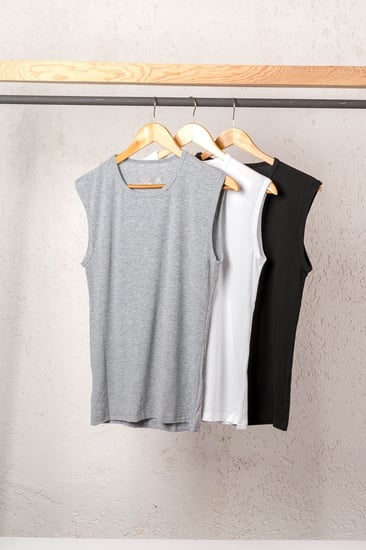 تيشيرت استرتش رجالي  كتافي دائري