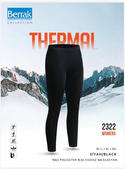 سروال/ليقنز حراري نسائي Berrak - الطبقة الأساسية المثالية