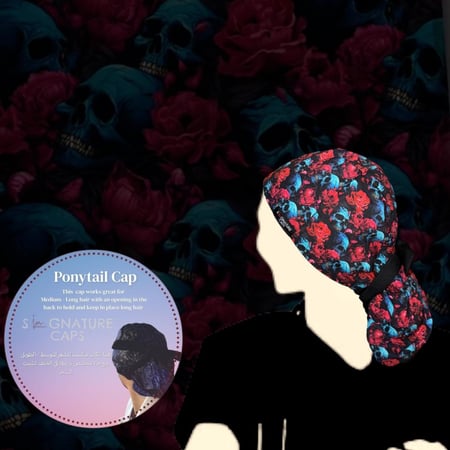 Skulls and flowers Surgical cap