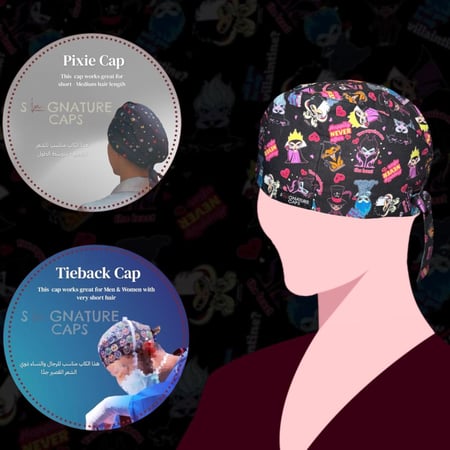Surgical cap - قبعة جراحية  Mini female villains