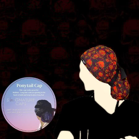 Red Skulls Surgical Cap -قبعة جراحية
