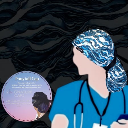 Blue Marble Surgical Cap