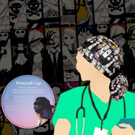 One piece manga 3 Surgical cap- قبعة جراحة