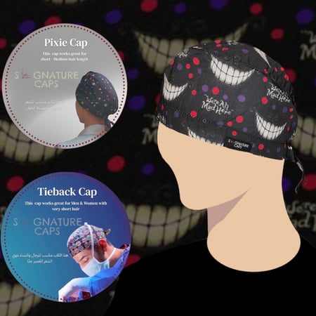 We are mad here Surgical Cap