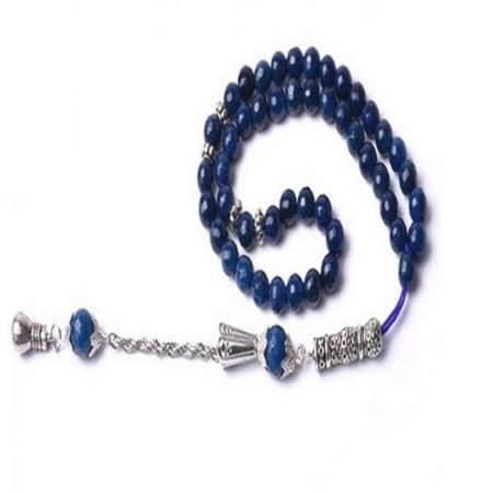 سبحة عقيق ازرق اللون