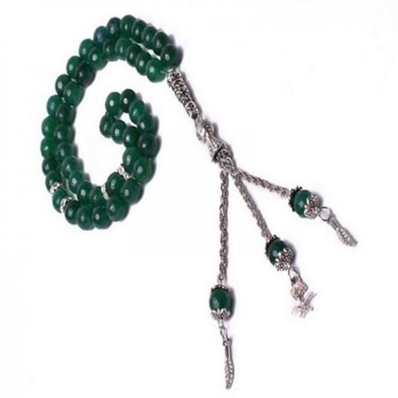 سبحة اجات دائرية خضراء اللون