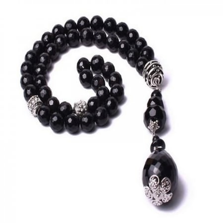 سبحة حجر طبيعى دائرية