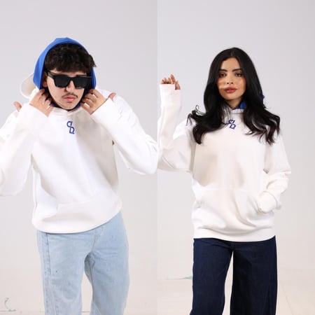 هودي دبل كاب ابيض