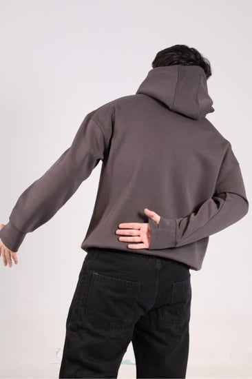 هودي اوفر سايز رمادي
