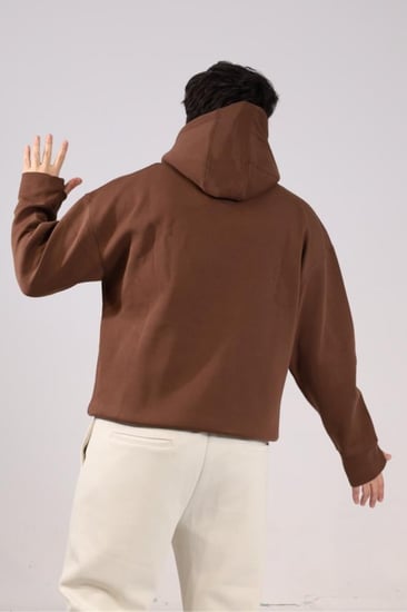 هودي اوفر سايز بني