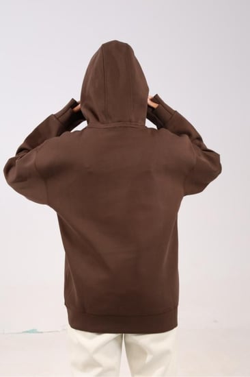 هودي اوفر سايز بني