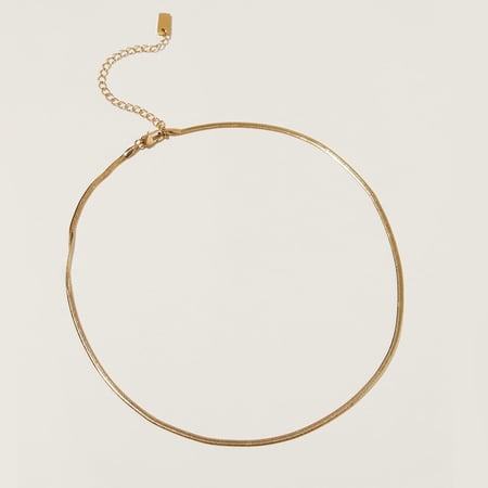 سلسال ذهبي مجوهرات قلادة مقاومة للماء للصدأ مناسبة للسباحة النادي