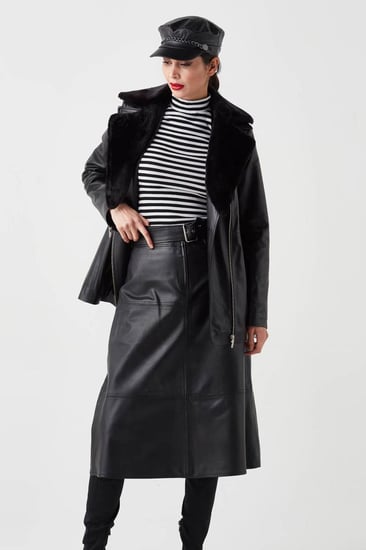 معطف واق من المطر للنساء من الجلد الطبيعي من DERIZA