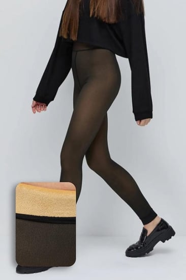 جوارب نسائية بني صوف قطبي دافئ Patirti تركي أصلي