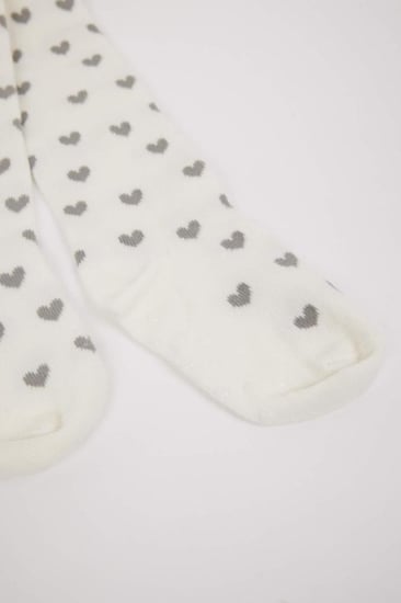 جوارب طويلة قطنية بدون خياطة للفتيات الصغيرات  قطعتين