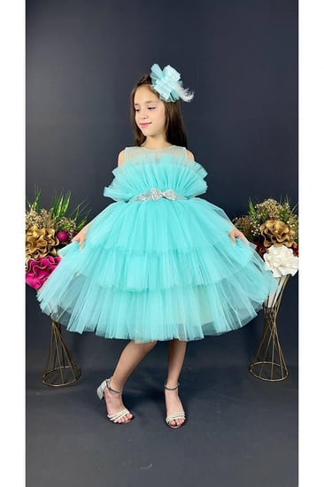 فستان من التل للأطفال    İkon Kids