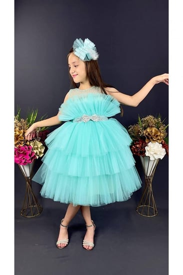 فستان من التل للأطفال    İkon Kids