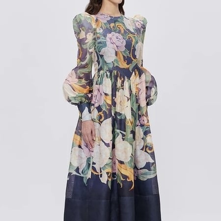 Puffy Dress with Flowers