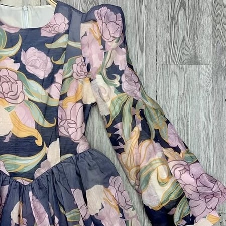 Puffy Dress with Flowers