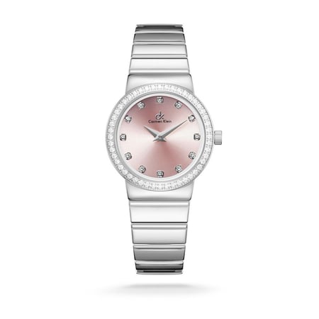 ساعة نسائية كارمن كلاين بلون فضي