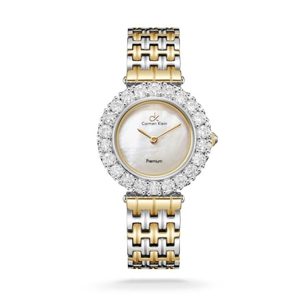 ساعة نسائية ستيل بلون الذهبي والفضي 15284F21